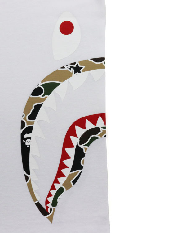 Bape STA Camo Side Shark Tricko Panske Biele | SK-2397