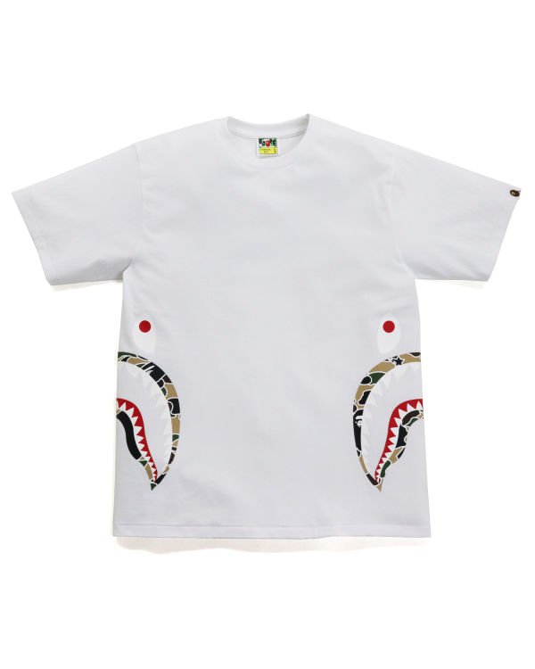 Bape STA Camo Side Shark Tricko Panske Biele | SK-2397