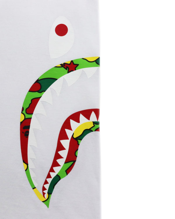 Bape STA Camo Side Shark Tricko Panske Biele | SK-5832