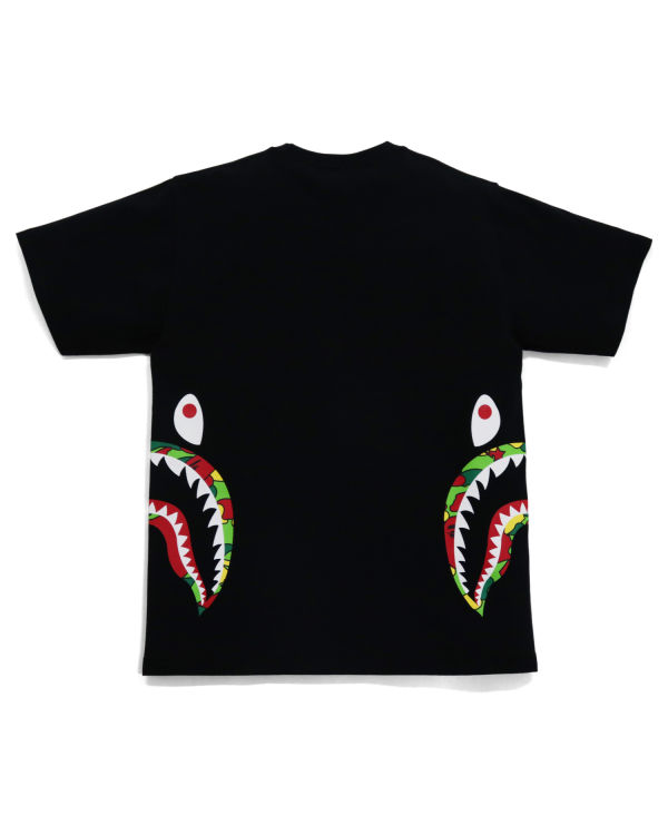 Bape STA Camo Side Shark Tricko Panske Čierne | SK-4536