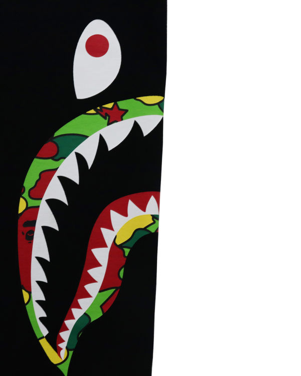 Bape STA Camo Side Shark Tricko Panske Čierne | SK-4536