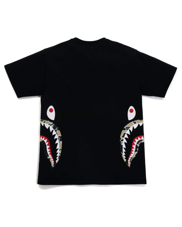 Bape STA Camo Side Shark Tricko Panske Čierne | SK-4856