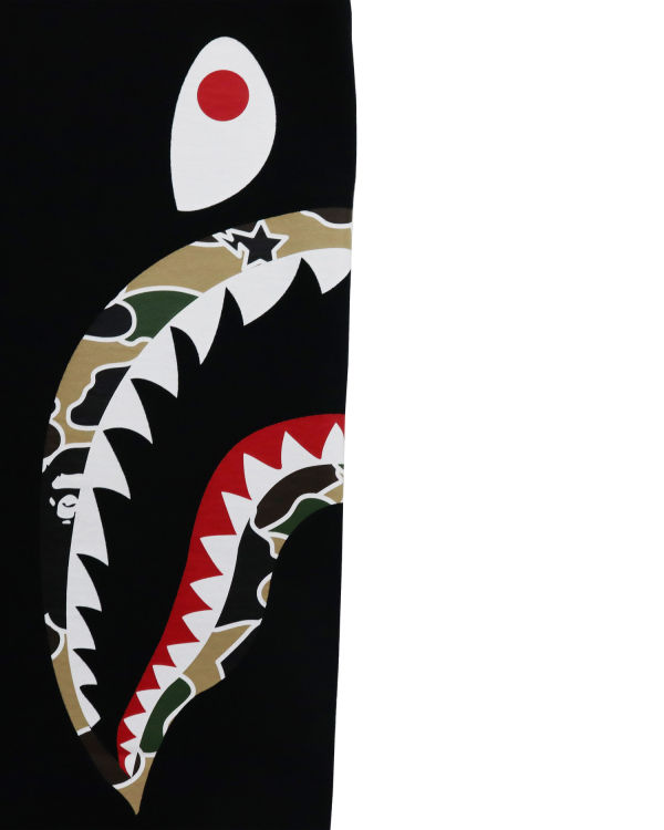 Bape STA Camo Side Shark Tricko Panske Čierne | SK-4856