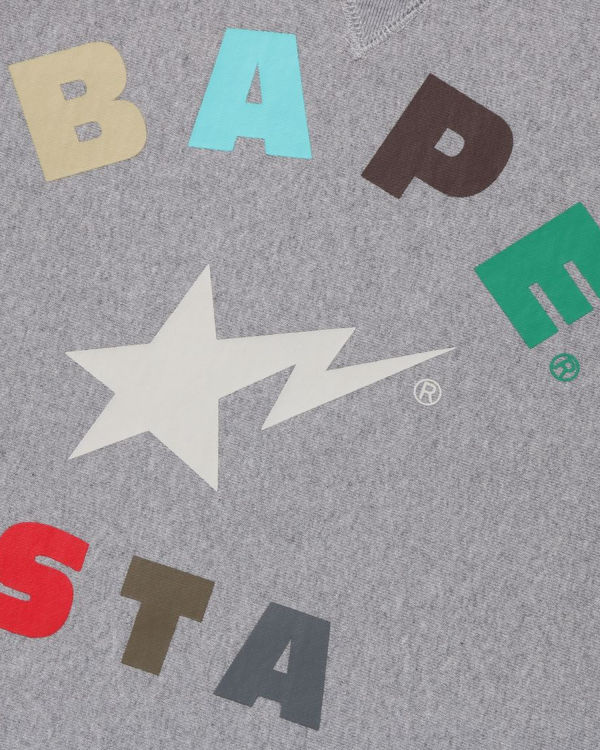 Bape STA Crewneck Mikiny Panske Siva | SK-4396