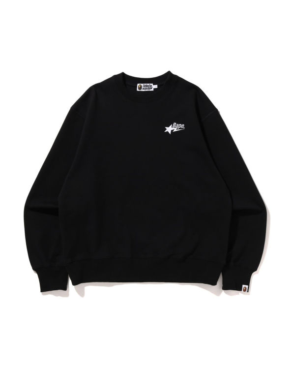 Bape STA Logo Relaxed Fit Crewneck Mikiny Panske Čierne | SK-0351