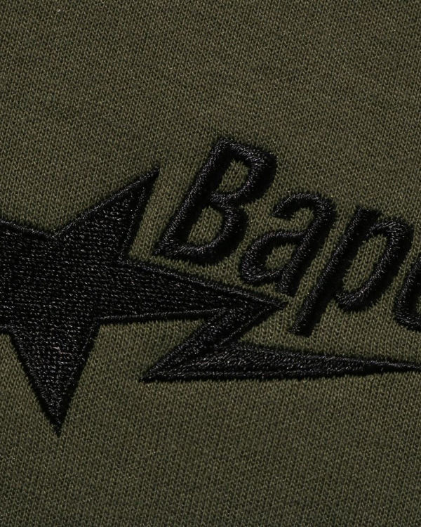 Bape STA Logo Relaxed Fit Pullover Mikiny S Kapucňou Panske Zelene | SK-7106
