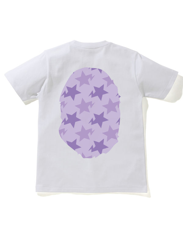 Bape STA Pattern Big Ape Head Tricko Damske Biele | SK-1693