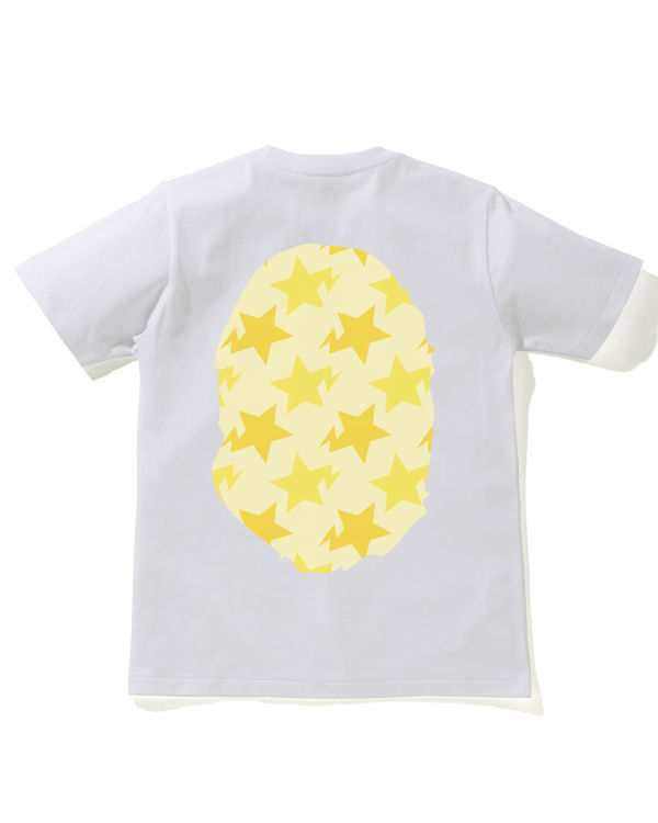 Bape STA Pattern Big Ape Head Tricko Damske Biele | SK-2703