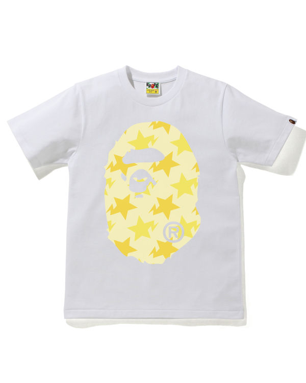 Bape STA Pattern Big Ape Head Tricko Damske Biele | SK-2703