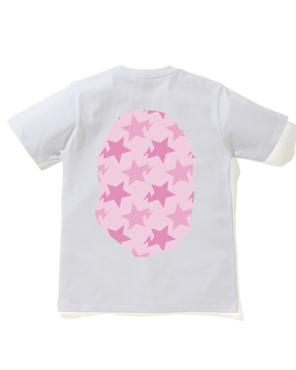 Bape STA Pattern Big Ape Head Tricko Damske Biele | SK-9435