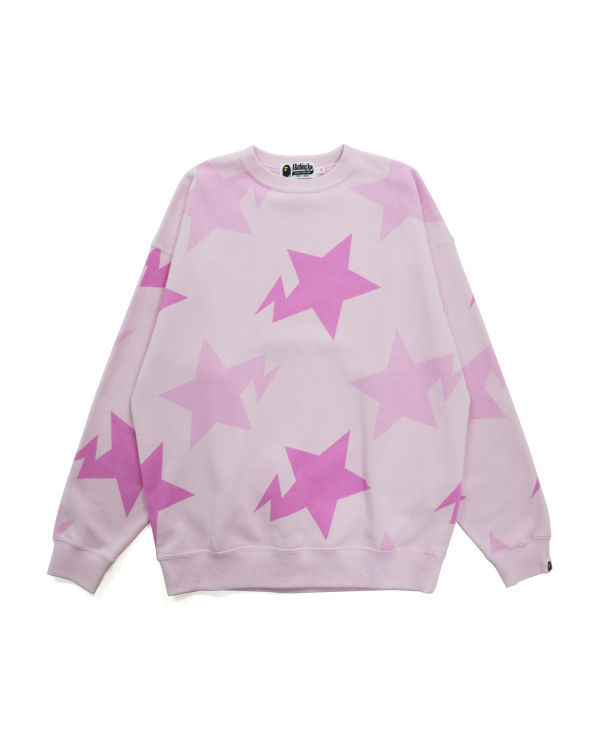 Bape STA Pattern Oversized Crewneck Mikiny Damske Ruzove | SK-5603