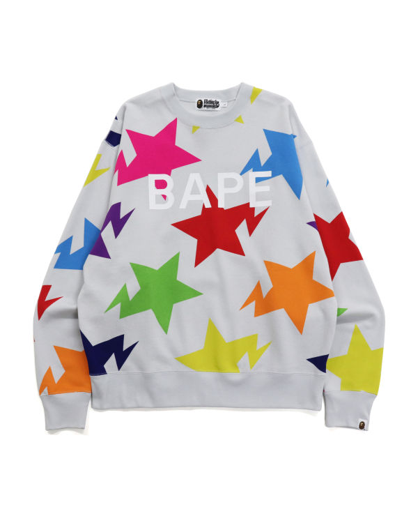 Bape STA Pattern Relaxed Fit Crewneck Mikiny Panske Viacfarebný | SK-0758