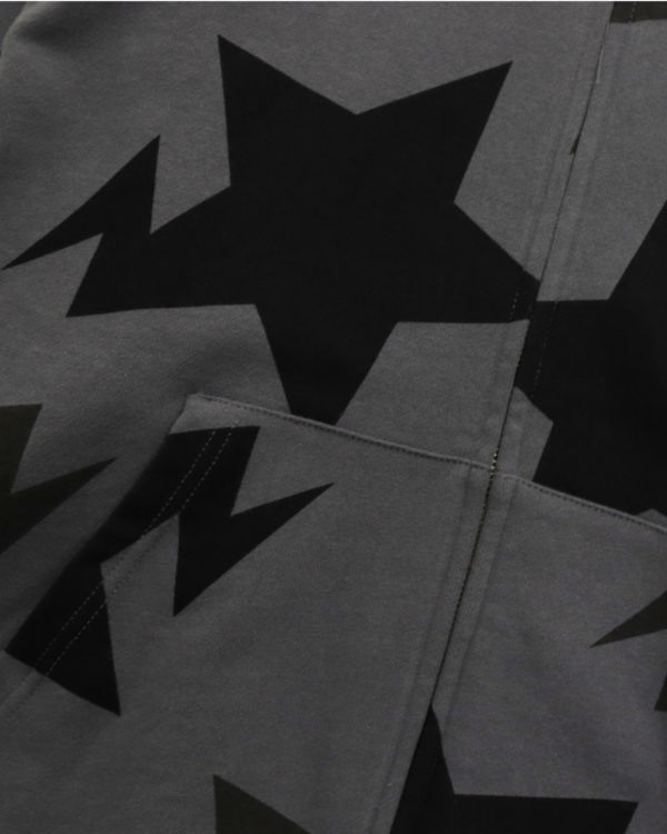 Bape STA Pattern Relaxed Fit Full Zip Mikiny S Kapucňou Panske Čierne | SK-7026