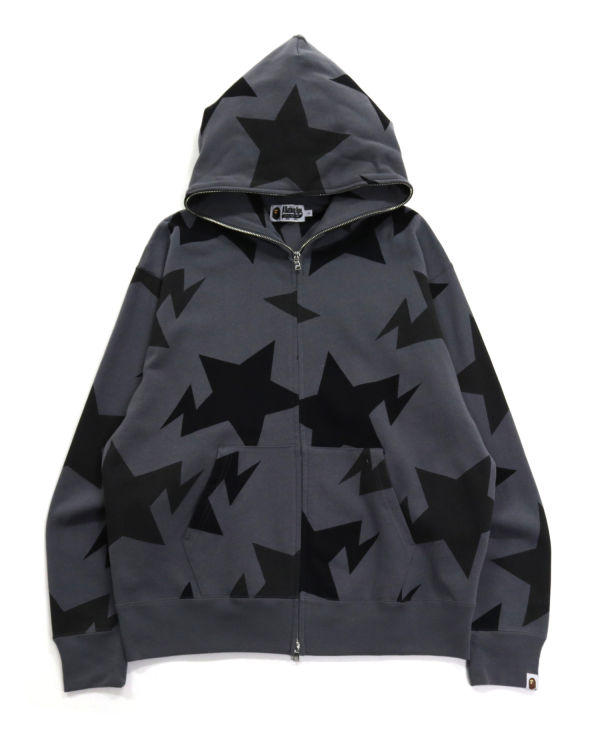 Bape STA Pattern Relaxed Fit Full Zip Mikiny S Kapucňou Panske Čierne | SK-7026