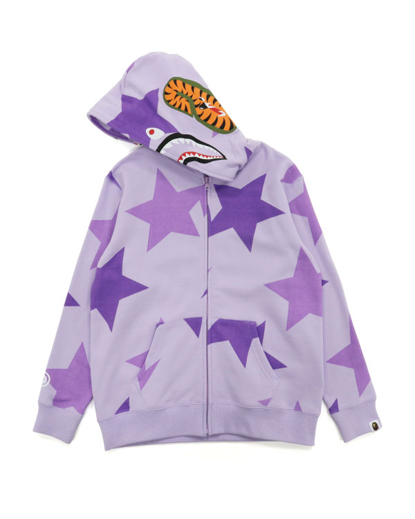 Bape STA Pattern Shark Full Zip Mikiny S Kapucňou Damske Nachový | SK-1052
