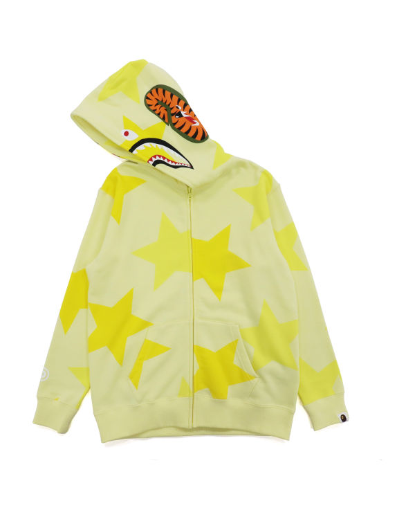 Bape STA Pattern Shark Full Zip Mikiny S Kapucňou Damske Žlté | SK-7865
