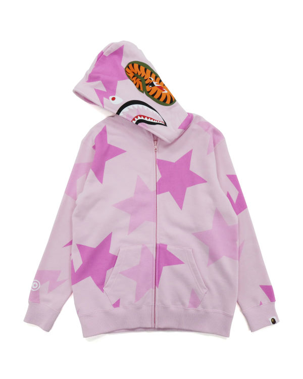 Bape STA Pattern Shark Full Zip Mikiny S Kapucňou Damske Ruzove | SK-9720