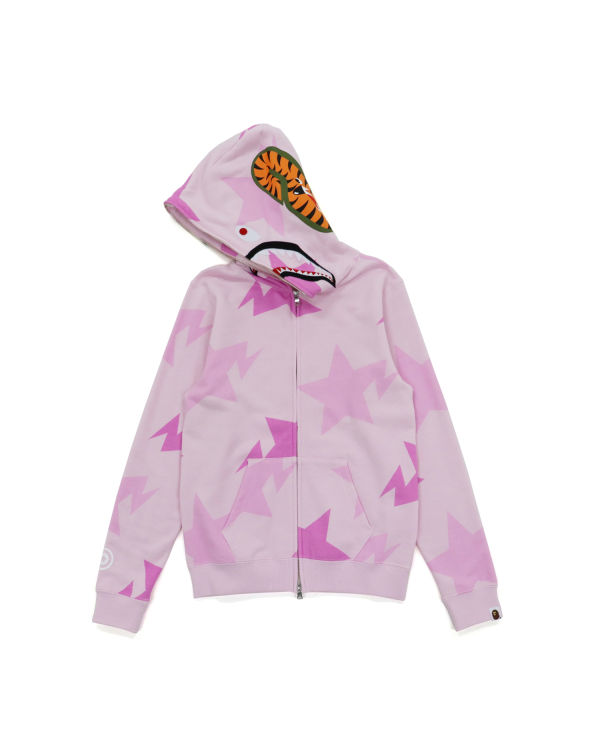 Bape STA Pattern Shark Zip Mikiny S Kapucňou Detske Ruzove | SK-5396