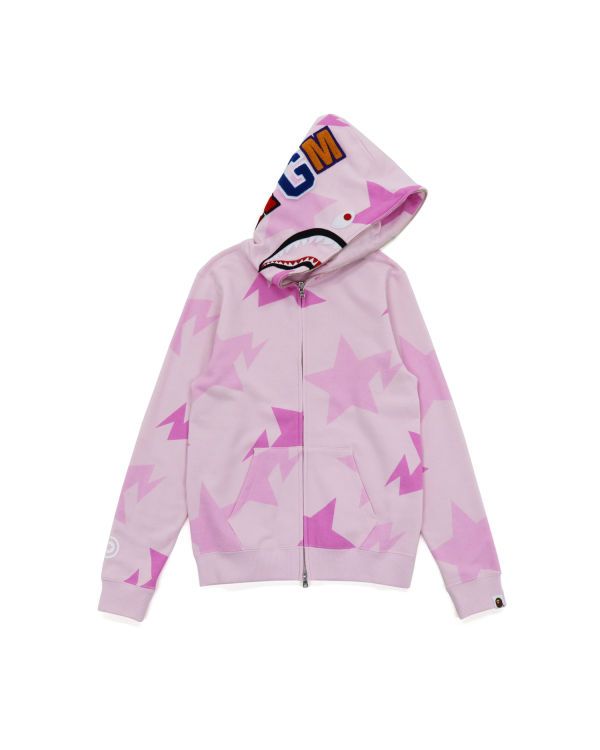 Bape STA Pattern Shark Zip Mikiny S Kapucňou Detske Ruzove | SK-5396