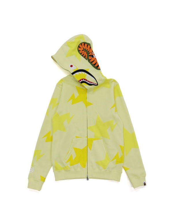 Bape STA Pattern Shark Zip Mikiny S Kapucňou Detske Žlté | SK-7283