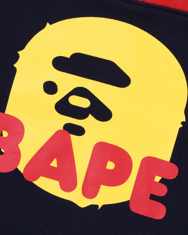 Bape STA Quilting Ape Head Half Snap Mikiny Detske Modre | SK-6583