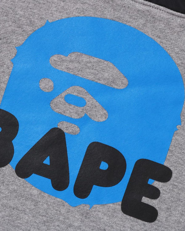 Bape STA Quilting Ape Head Half Snap Mikiny Detske Siva | SK-6823