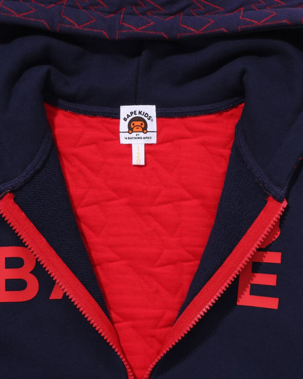 Bape STA Quilting Zip Mikiny S Kapucňou Detske Námornícka Modrá Modre | SK-8430