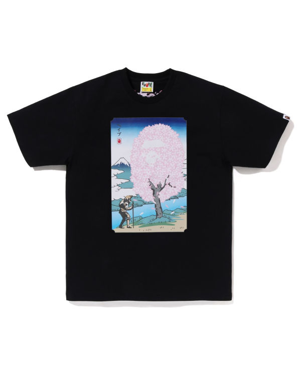 Bape Sakura Tricko Panske Čierne | SK-2531