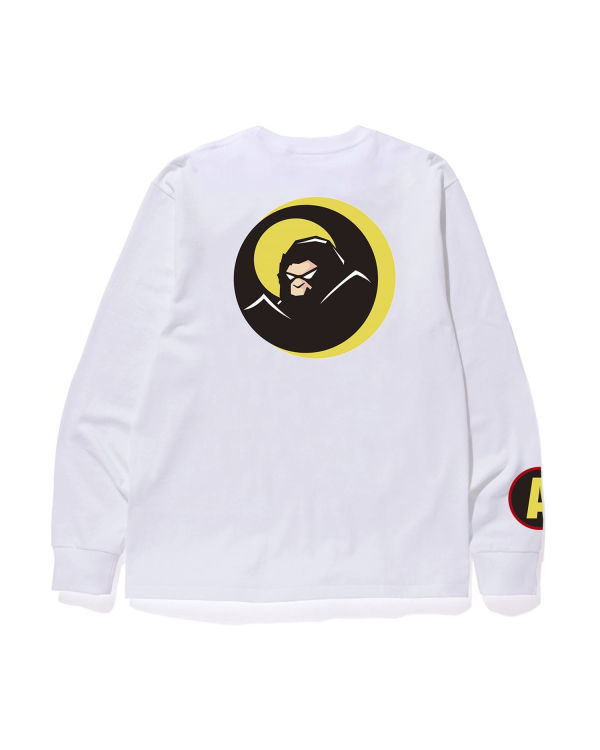 Bape Shadow L/S Tricko Panske Biele | SK-3402