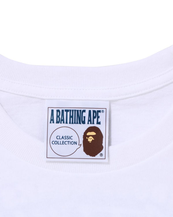 Bape Shadow L/S Tricko Panske Biele | SK-3402
