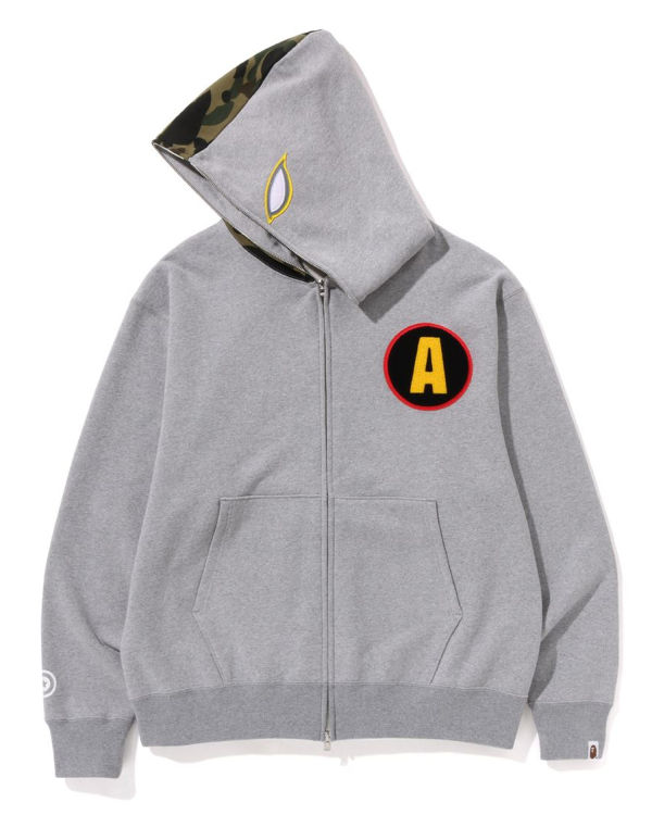 Bape Shadow Relaxed Fit Full Zip Mikiny S Kapucňou Panske Siva | SK-1836