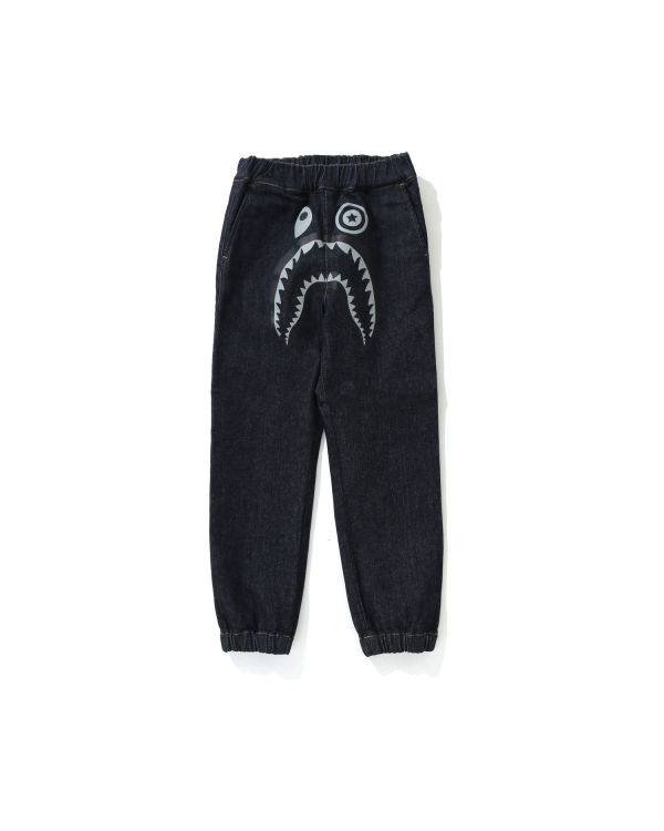 Bape Shark Denim Jogger Nohavice Detske Modre | SK-1726