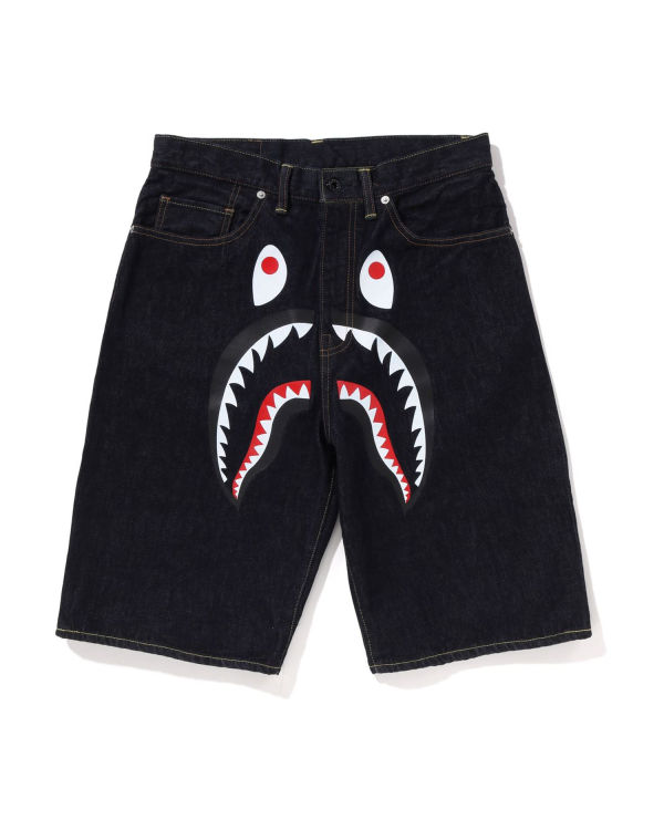 Bape Shark Denim Sortky Panske Modre | SK-5816