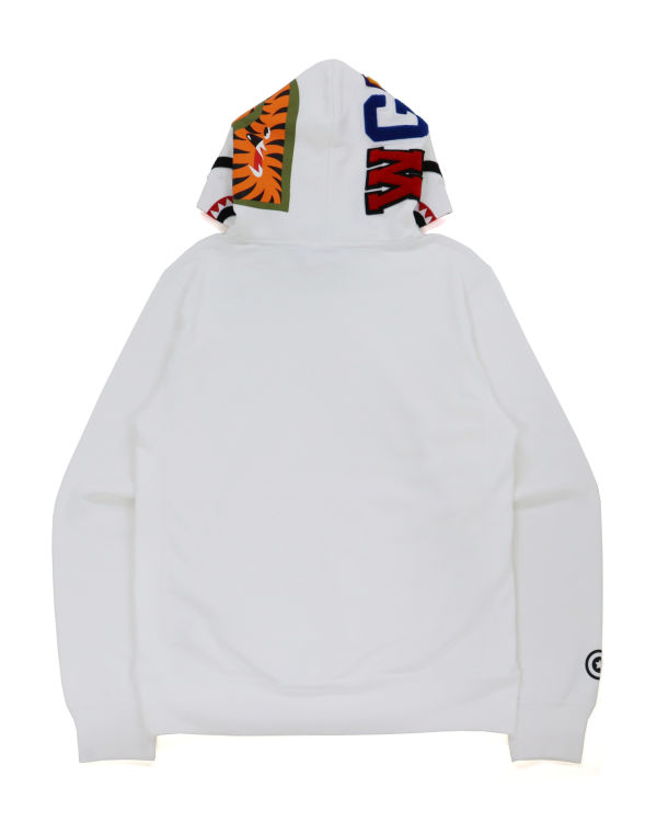 Bape Shark Inside Tiger Pullover Mikiny S Kapucňou Panske Biele | SK-1073