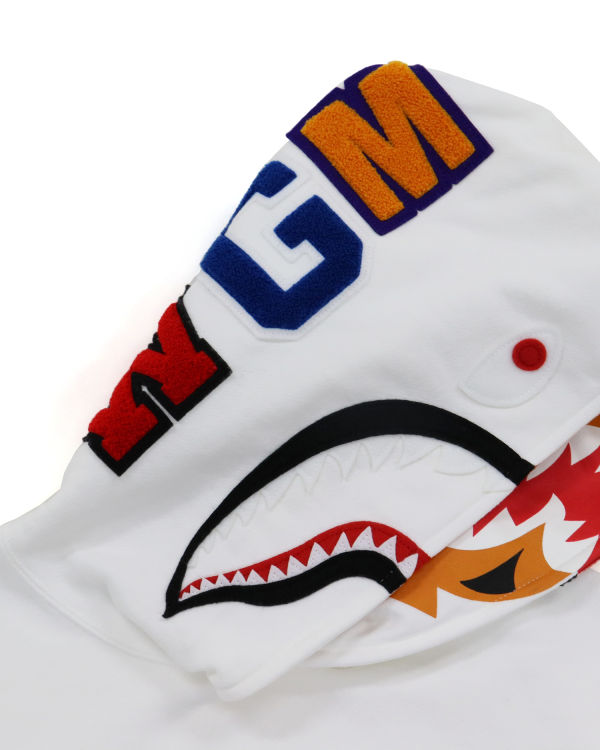 Bape Shark Inside Tiger Pullover Mikiny S Kapucňou Panske Biele | SK-1073