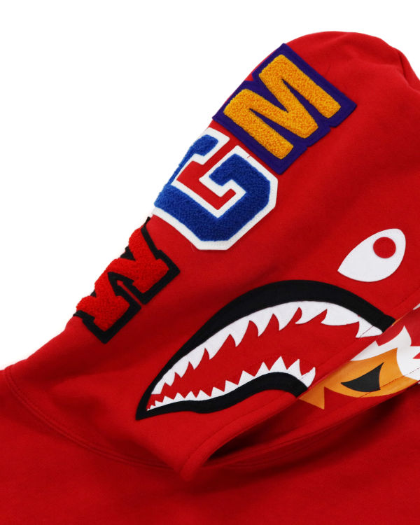 Bape Shark Inside Tiger Pullover Mikiny S Kapucňou Damske Svetlo Červené | SK-9067