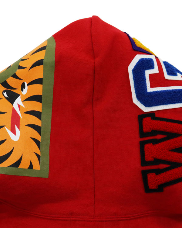 Bape Shark Inside Tiger Pullover Mikiny S Kapucňou Damske Svetlo Červené | SK-9067