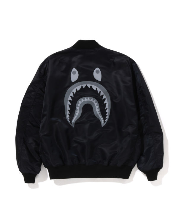 Bape Shark Loose Fit MA-1 Kabáty Panske Čierne | SK-1059