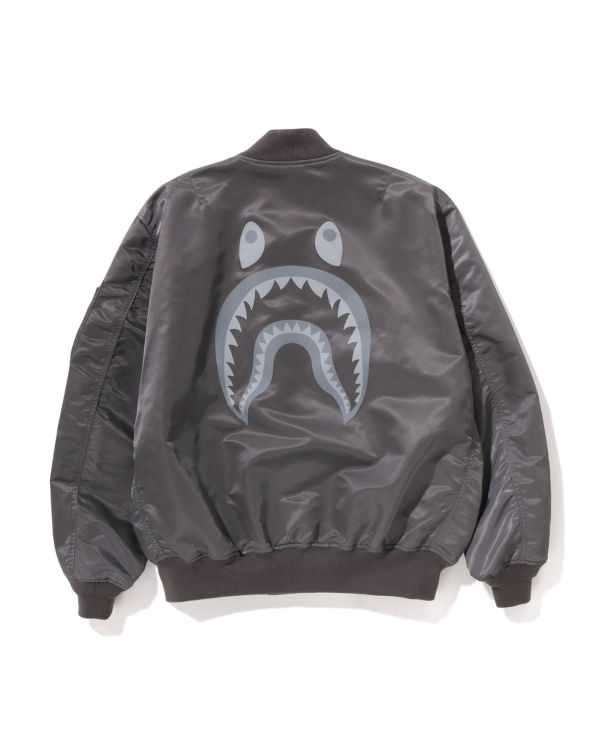 Bape Shark Loose Fit MA-1 Kabáty Panske Strieborne | SK-4360