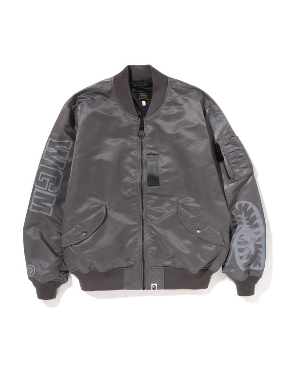 Bape Shark Loose Fit MA-1 Kabáty Panske Strieborne | SK-4360