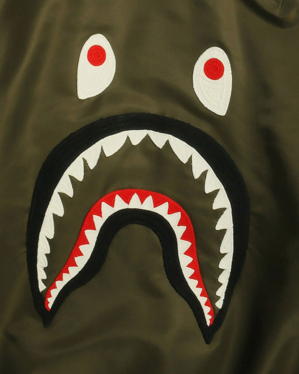 Bape Shark Loose Fit Ma-1 M Bomber Bundy Panske Zelene | SK-2749