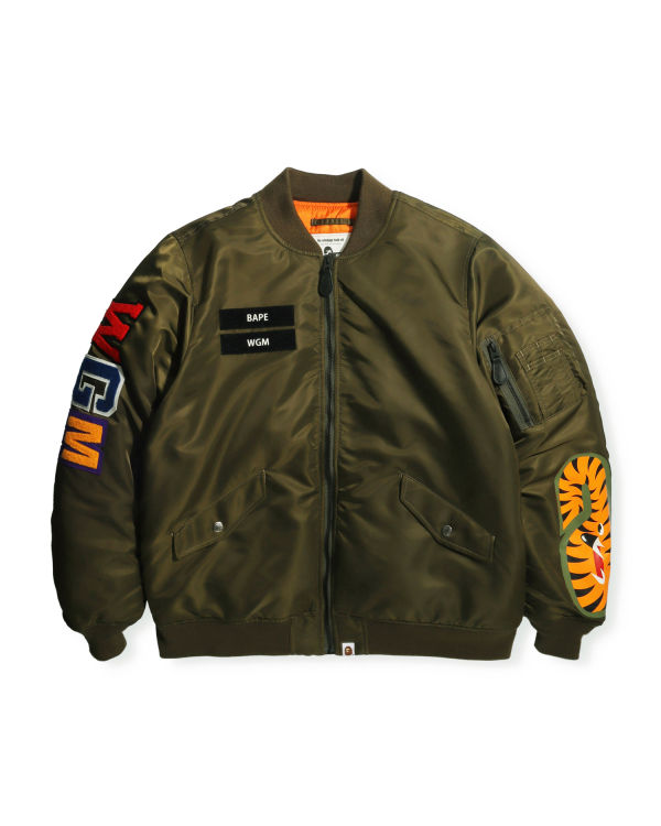 Bape Shark Loose Fit Ma-1 M Bomber Bundy Panske Zelene | SK-2749