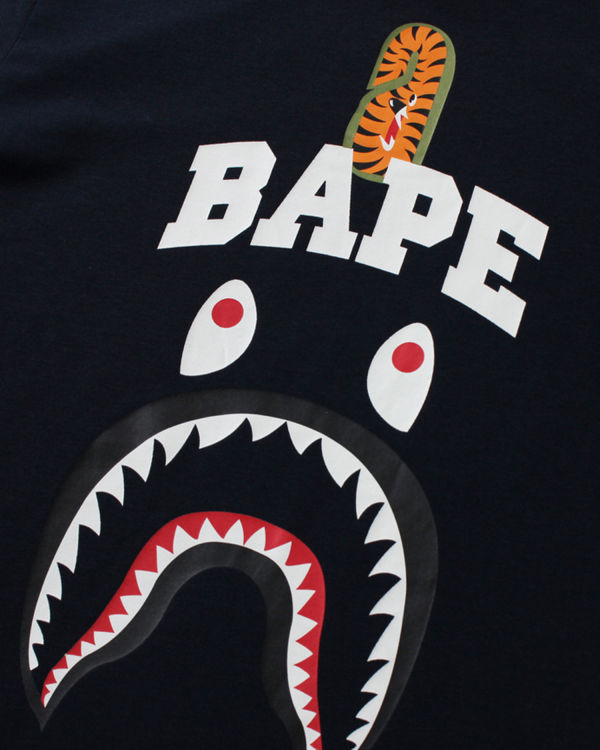 Bape Shark Print Tricko Detske Námornícka Modrá Modre | SK-7956