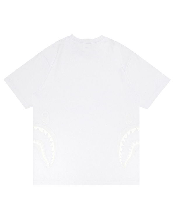 Bape Side Shark Tricko Panske Biele | SK-6294