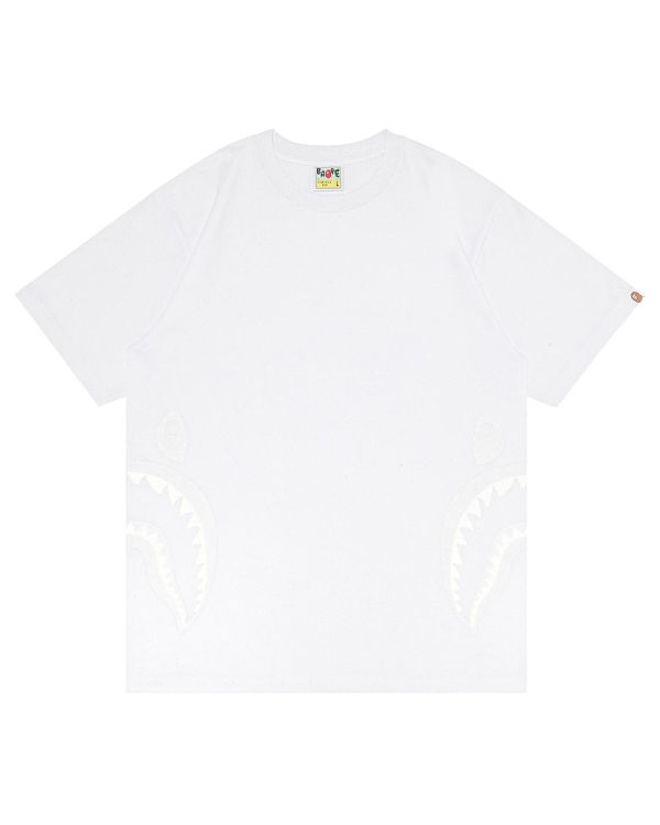 Bape Side Shark Tricko Panske Biele | SK-6294