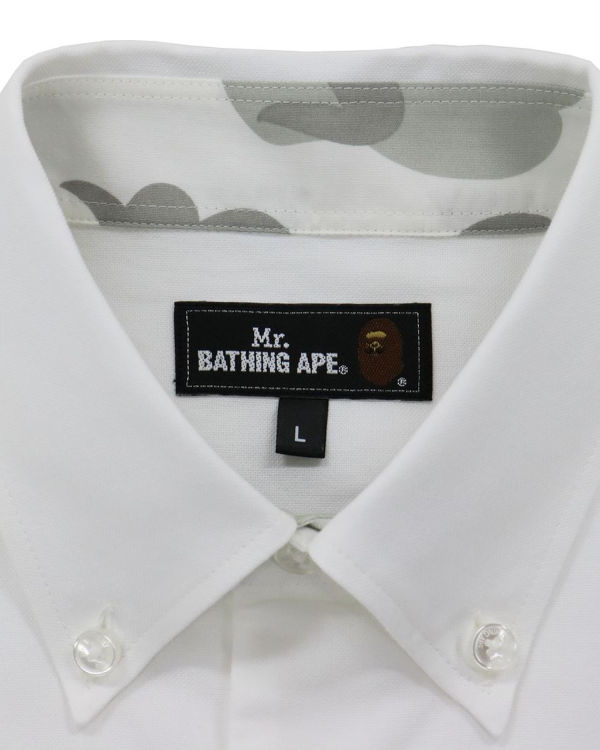 Bape Siroke Topanky Logo Print Kosele Panske Biele | SK-3597