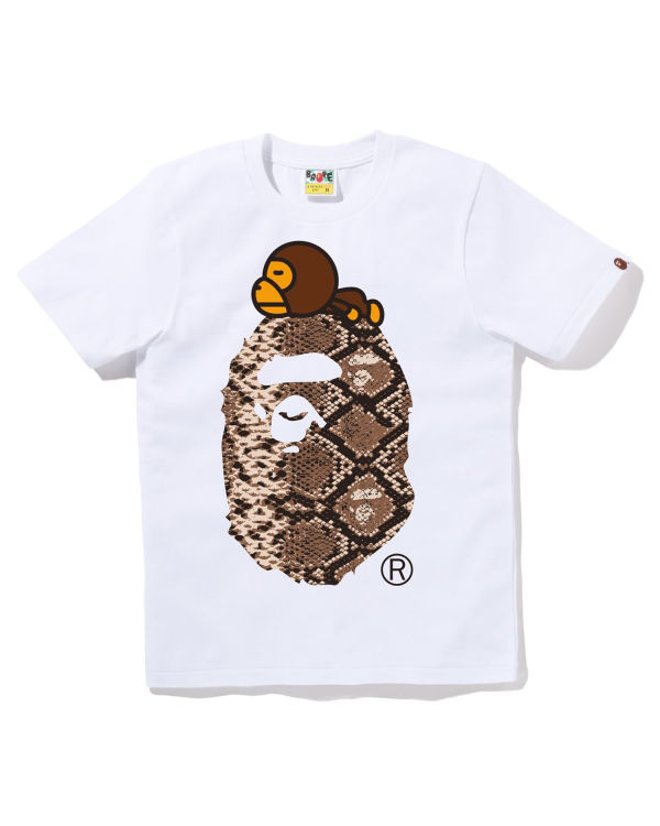 Bape Snake Milo On Big Ape Tricko Damske Biele | SK-9718