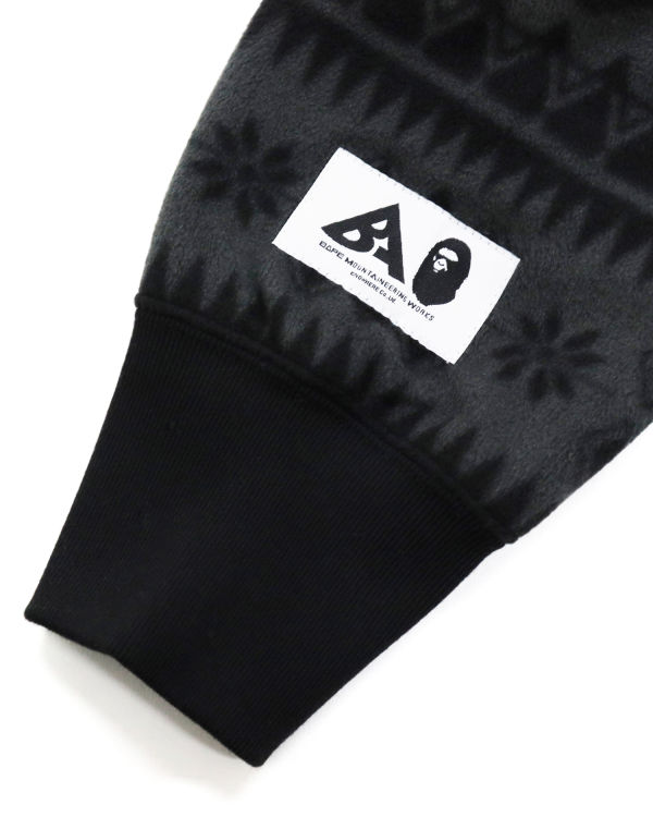 Bape Snow Pattern Relaxed Fit Full Zip Mikiny S Kapucňou Panske Čierne | SK-2183