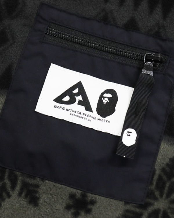Bape Snow Pattern Stand Collar Bundy Detske Čierne | SK-1527
