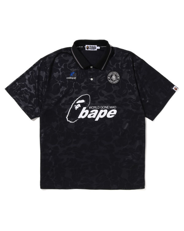 Bape Soccer Game Relaxed Fit Polo Tricko Panske Čierne | SK-0194